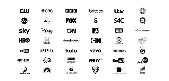 tv and broadcasting company logos