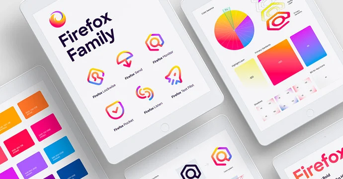 mozilla iconography as a brand identity element