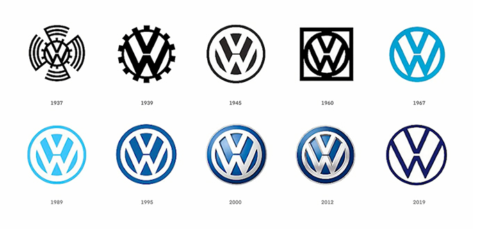 volks wagon logo evolution